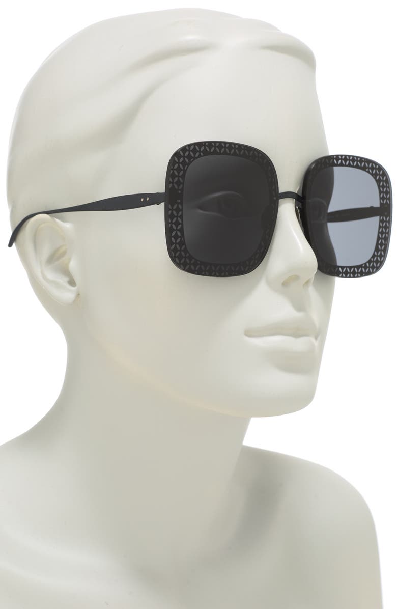 Alaïa 63mm Square Sunglasses, Alternate, color, 
