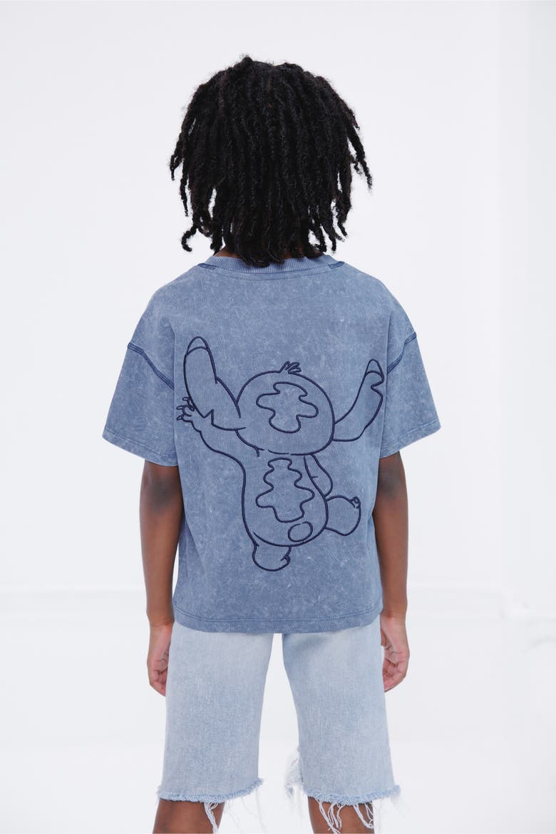 Lilo & Stitch Short Sleeve T-Shirt, Alternate, color, Mineral Blue Stitch