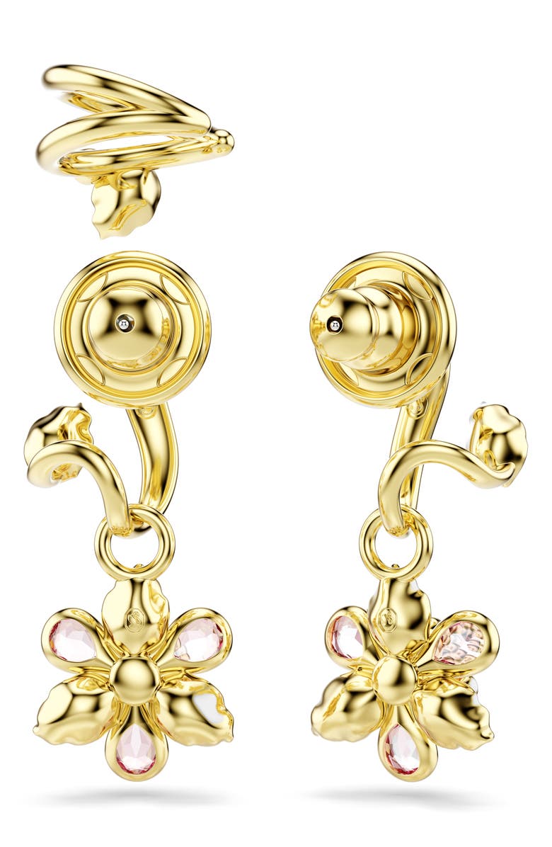 Swarovski Idyllia Floral Charm Jacket Earrings, Alternate, color, 