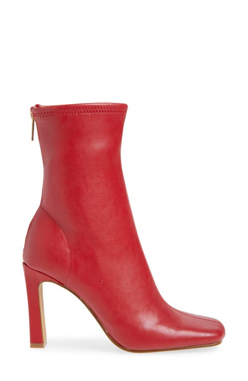Steve Madden Khelan Square Toe Bootie In Red