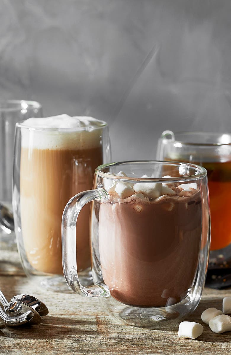 ZWILLING Sorrento 9-Piece Double Wall Latte & Coffee Set, Alternate, color, Clear