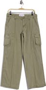 Fade Out Loud Low Rise Wide Leg Poplin Cargo Pants