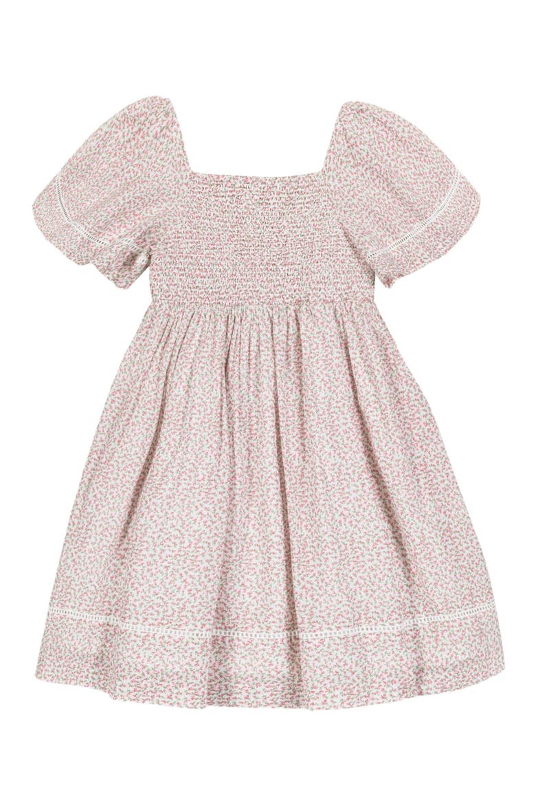Baby Girls' Organic Smocked Bell Sleeve Dress, Infant, Alternate, color, Vintage Petal Ditsy