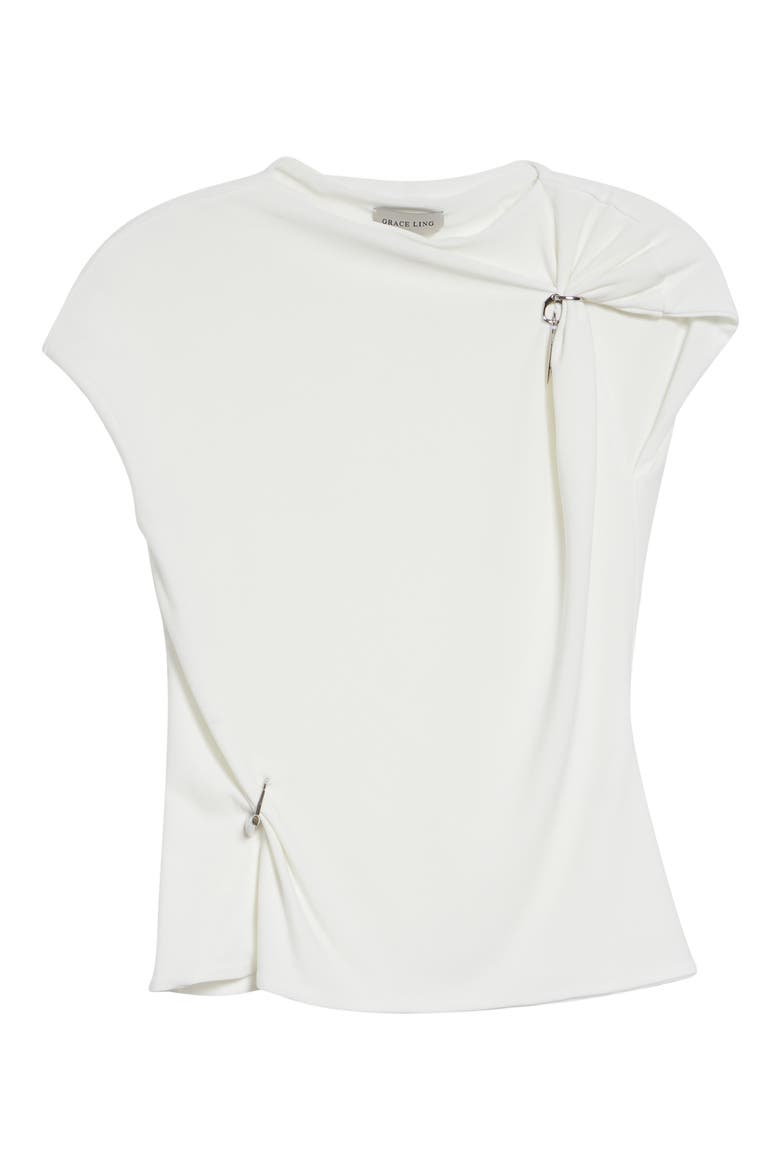 Relic Charms Jersey Mock Neck Top, Alternate, color, WHITE