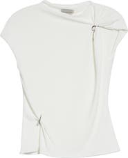 GRACE LING Relic Charms Jersey Mock Neck Top