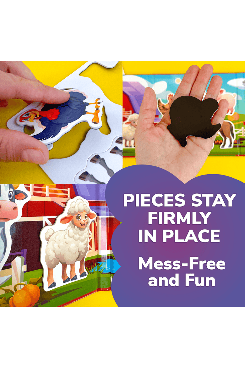 Magnetic Kids Jigsaw Puzzles - Fun 20+ Piece Game, Alternate, color, Farm