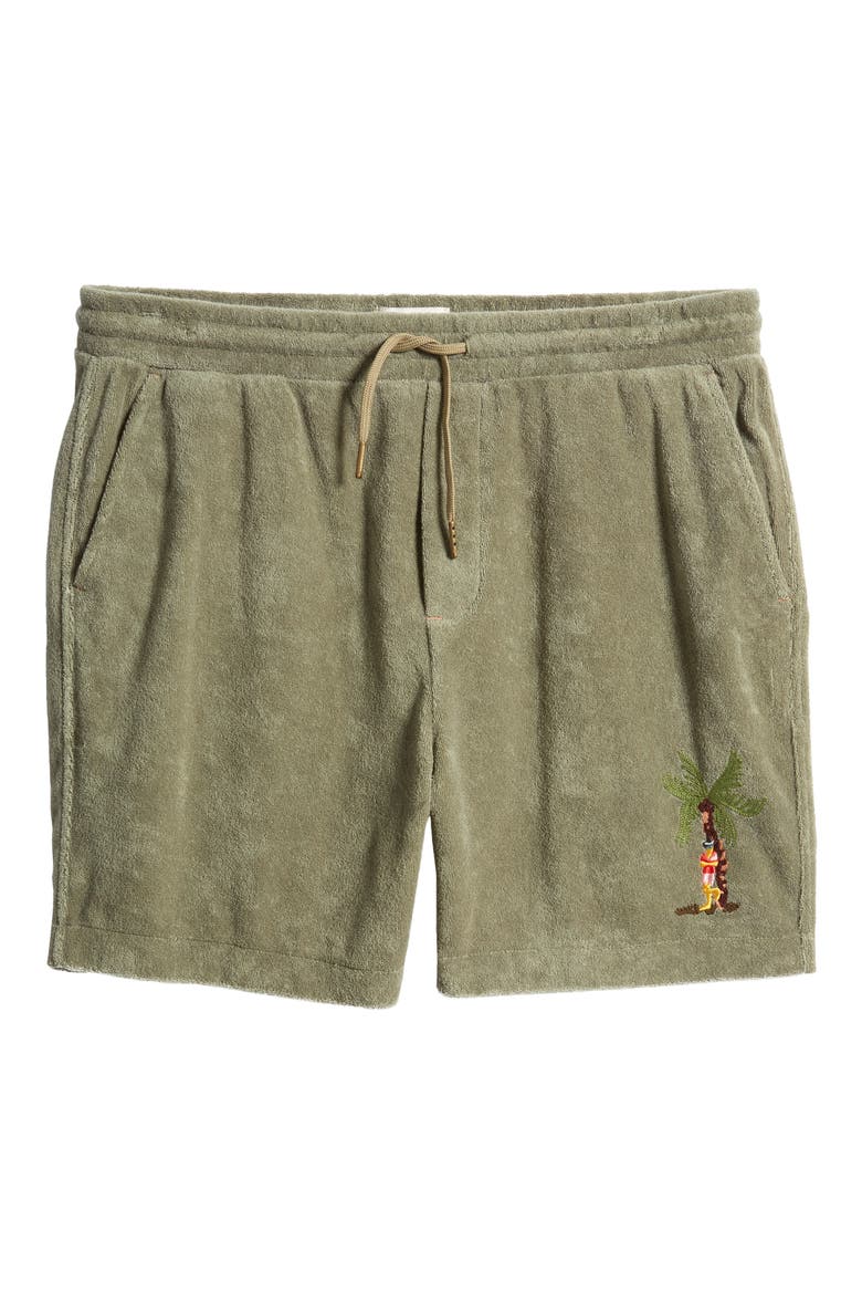 Terry Cloth Bermuda Shorts, Alternate, color, 0115-ARMY