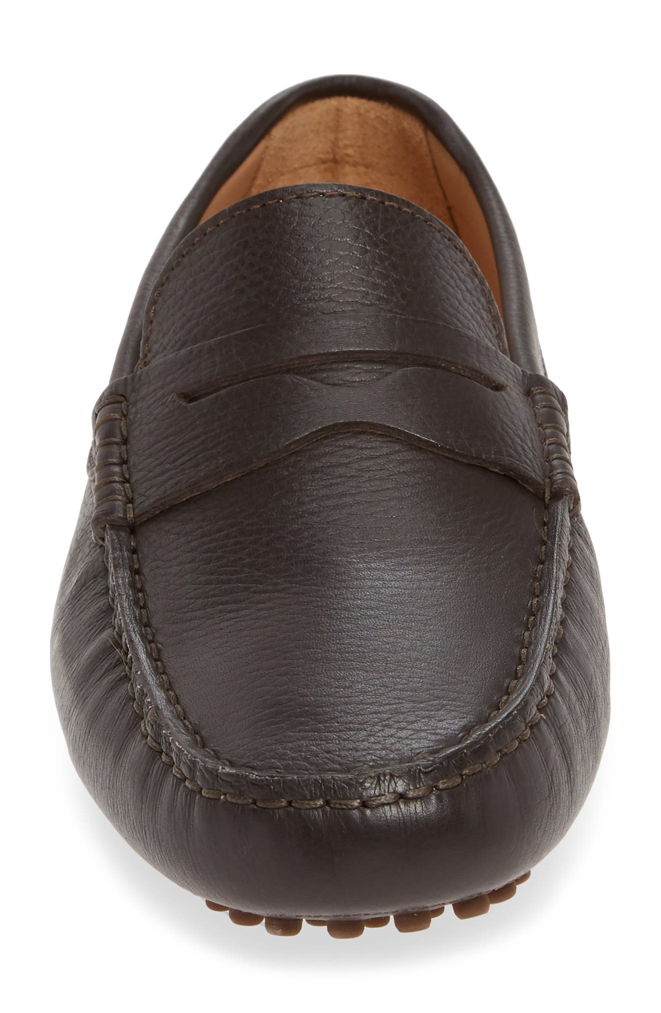 Parker Driving Shoe, Alternate, color, DARK BROWN PEBBLE LEATHER