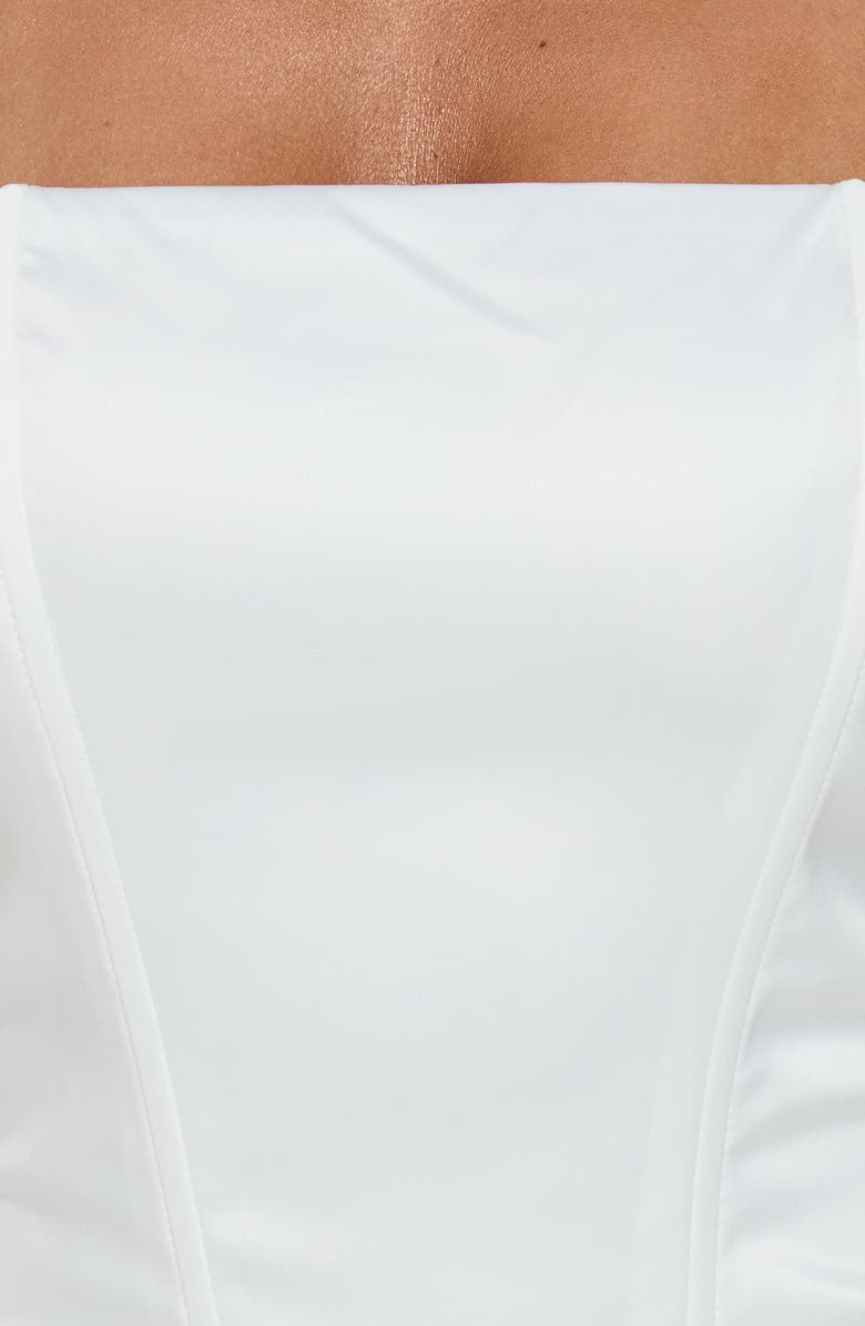Princess Polly Annibella Ruched Strapless Minidress, Alternate, color, White
