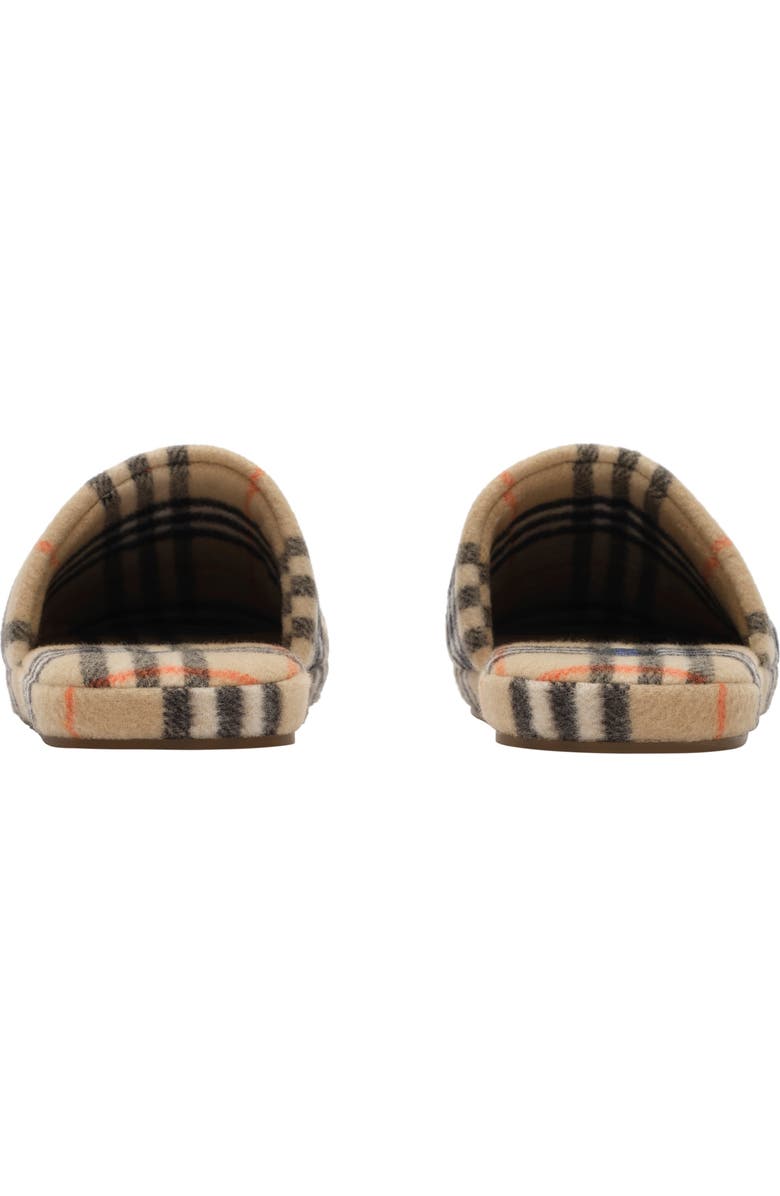 Burberry Check Wool Blend Slippers, Alternate, color, Sand Beige
