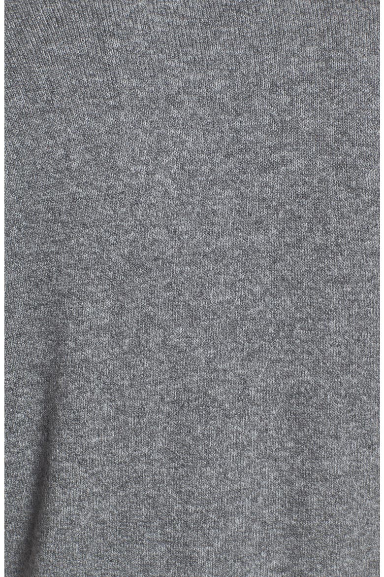 Drama Bubble Sleeve Cotton Blend Cardigan, Alternate, color, MEDIUM HEATHER GREY