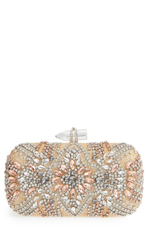 Gelsey Crystal Embellished Minaudière