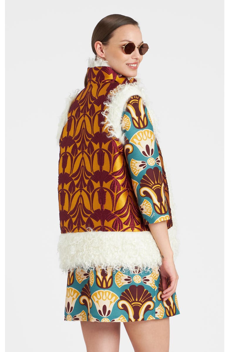 La DoubleJ Sleeveless Folk Jacket, Alternate, color, Jacquard Papyrus Gold