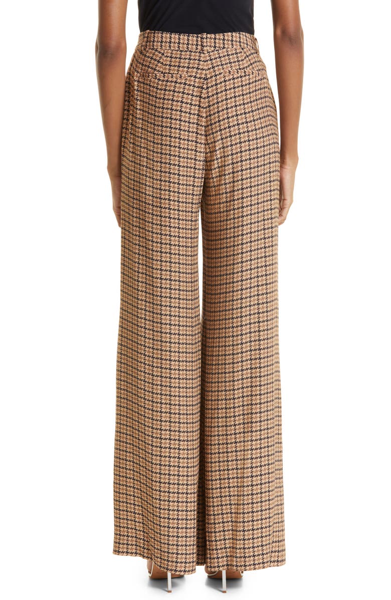 L'AGENCE Pilar Houndstooth Check Wide Leg Pants, Alternate, color, 