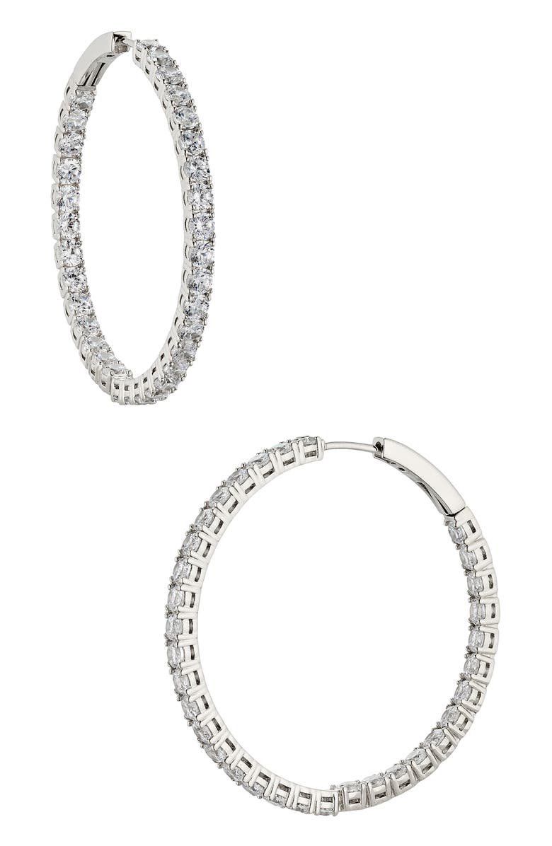 Nadri Perfect Inside Out Hoop Earrings, Main, color,
