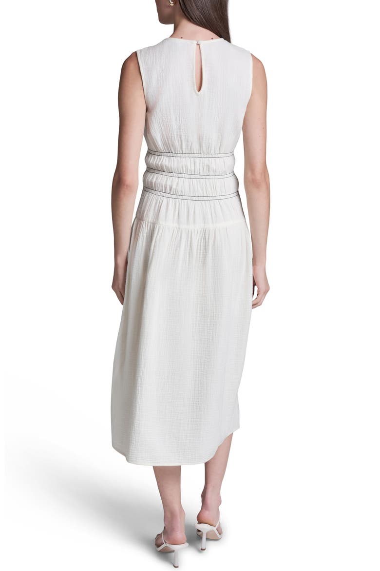 Cotton Double Gauze Midi Dress, Alternate, color, WHISP WHITE