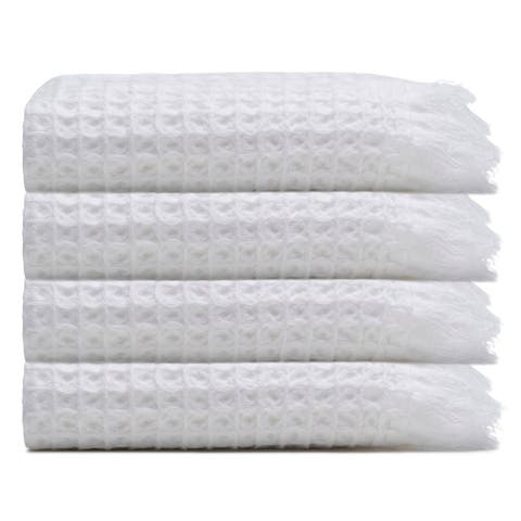 Waffle Turkish Cotton Kitchen & Guest Towel - Set of 4