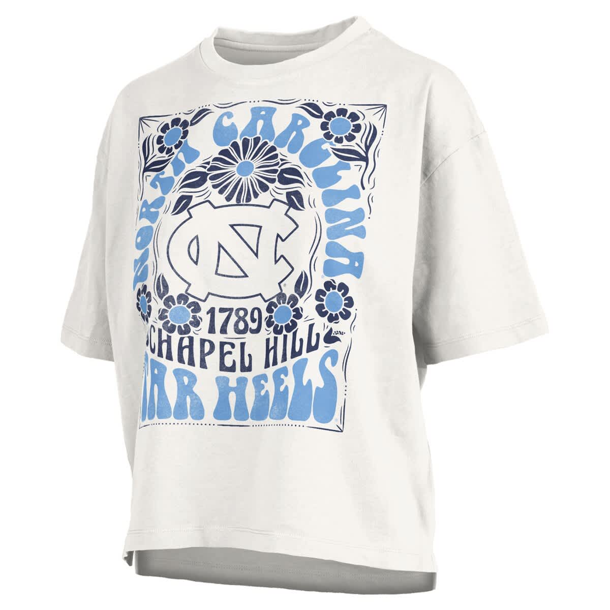 Women's Pressbox White North Carolina Tar Heels Harmony Oversized T-Shirt - image 2