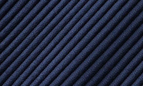 Scotch & Soda Kids' Long Sleeve Ruffled Corduroy Dress In Blue