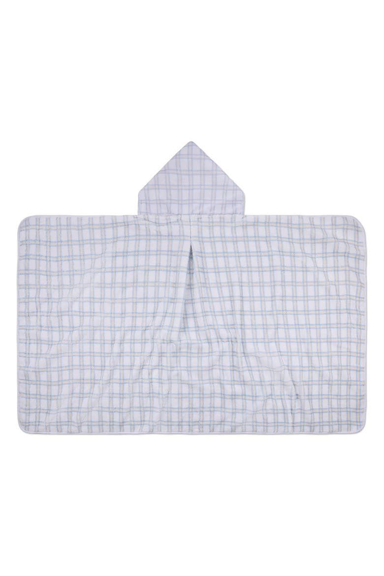 Boys Cozy Plaid Hooded Cotton-Lined Terry Towel, Alternate, color, White