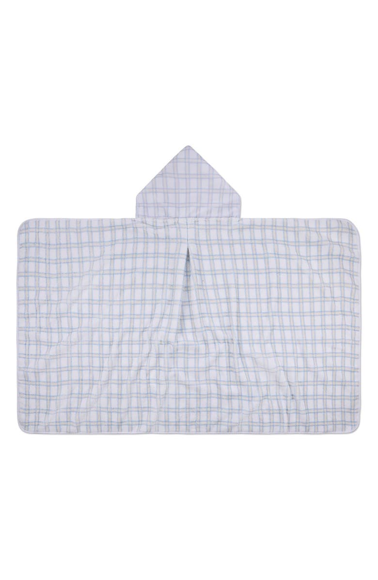 MiniMoi Boys Cozy Plaid Hooded Cotton-Lined Terry Towel, Alternate, color, White
