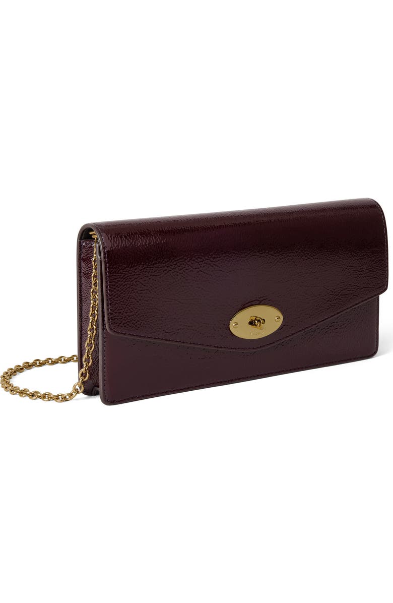 Mulberry Darley Patent Leather Clutch, Alternate, color, Deep Aubergine