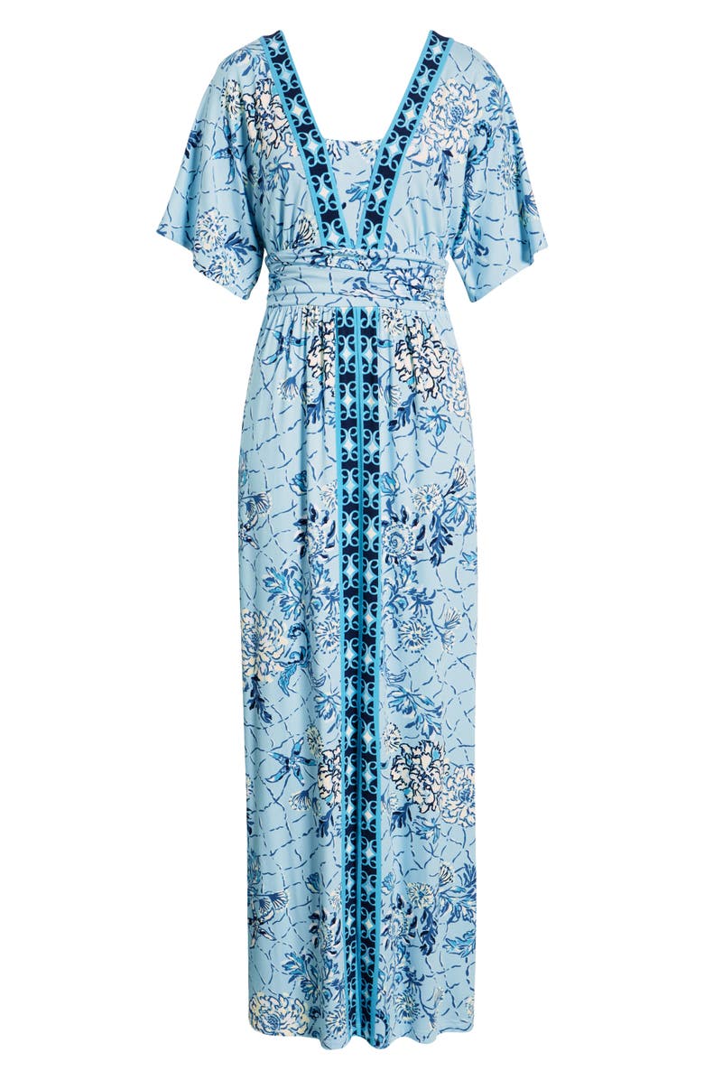 Lilly Pulitzer<sup>®</sup> Lauralai Maxi Dress, Alternate, color, Bellevue Blue Breakers Beach