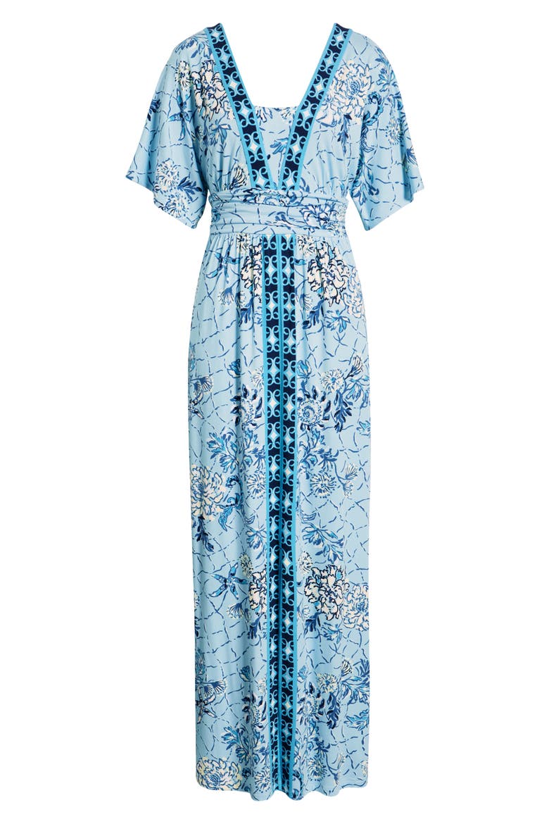 lilly pulitzer loro maxi dress Lilly Pulitzer Loro Midi Dress Blue Peri Sunrise Bay LG at Amazon Women's Clothing store