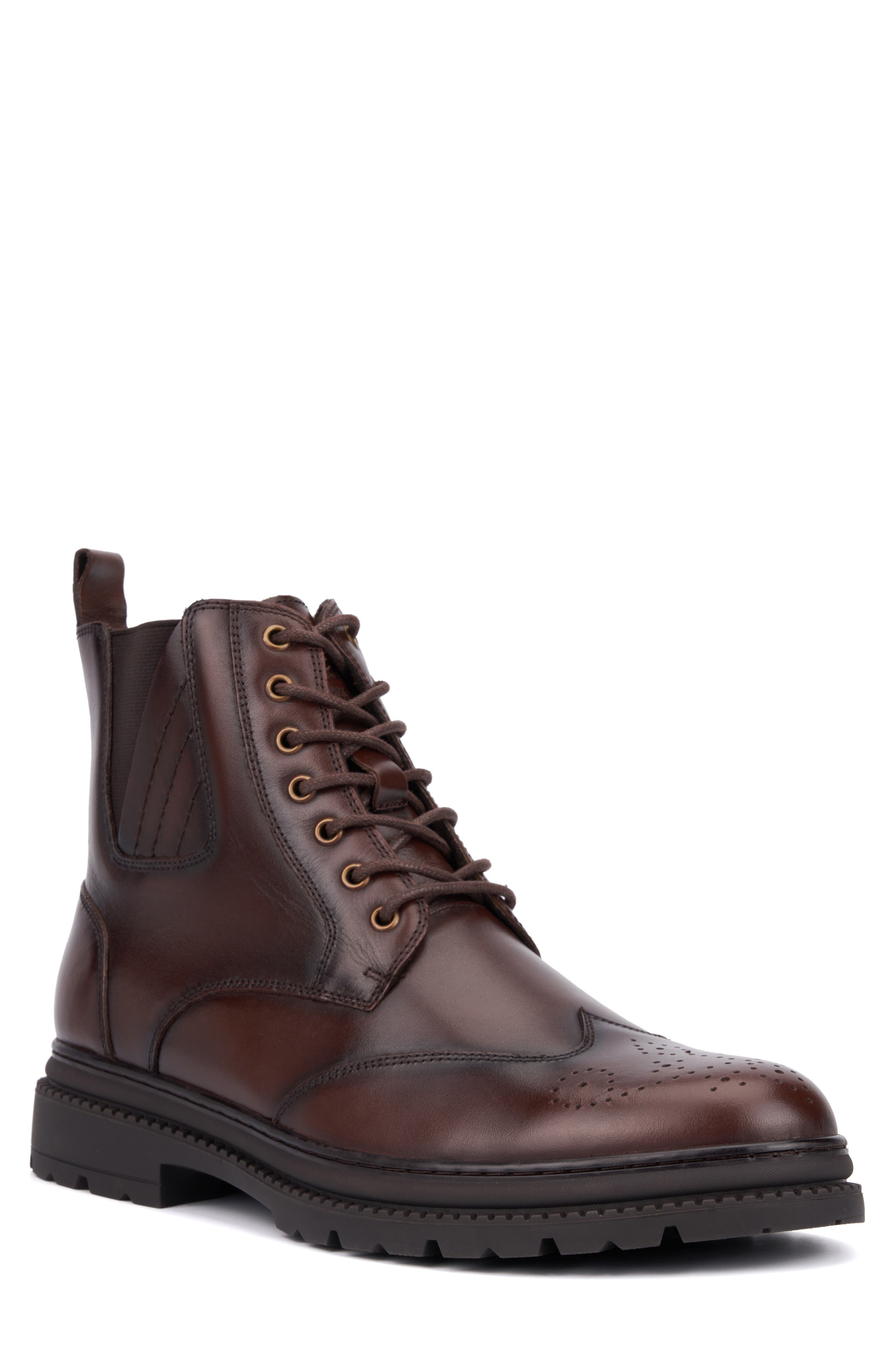 Devon Lace-Up Boot, Main, color, COGNAC