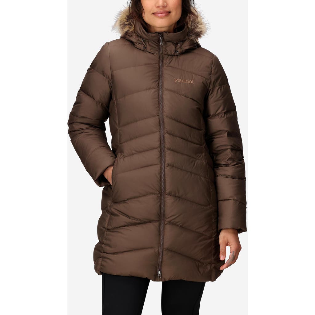 Marmot Montreal 700 Fill Power Down Parka In Brown