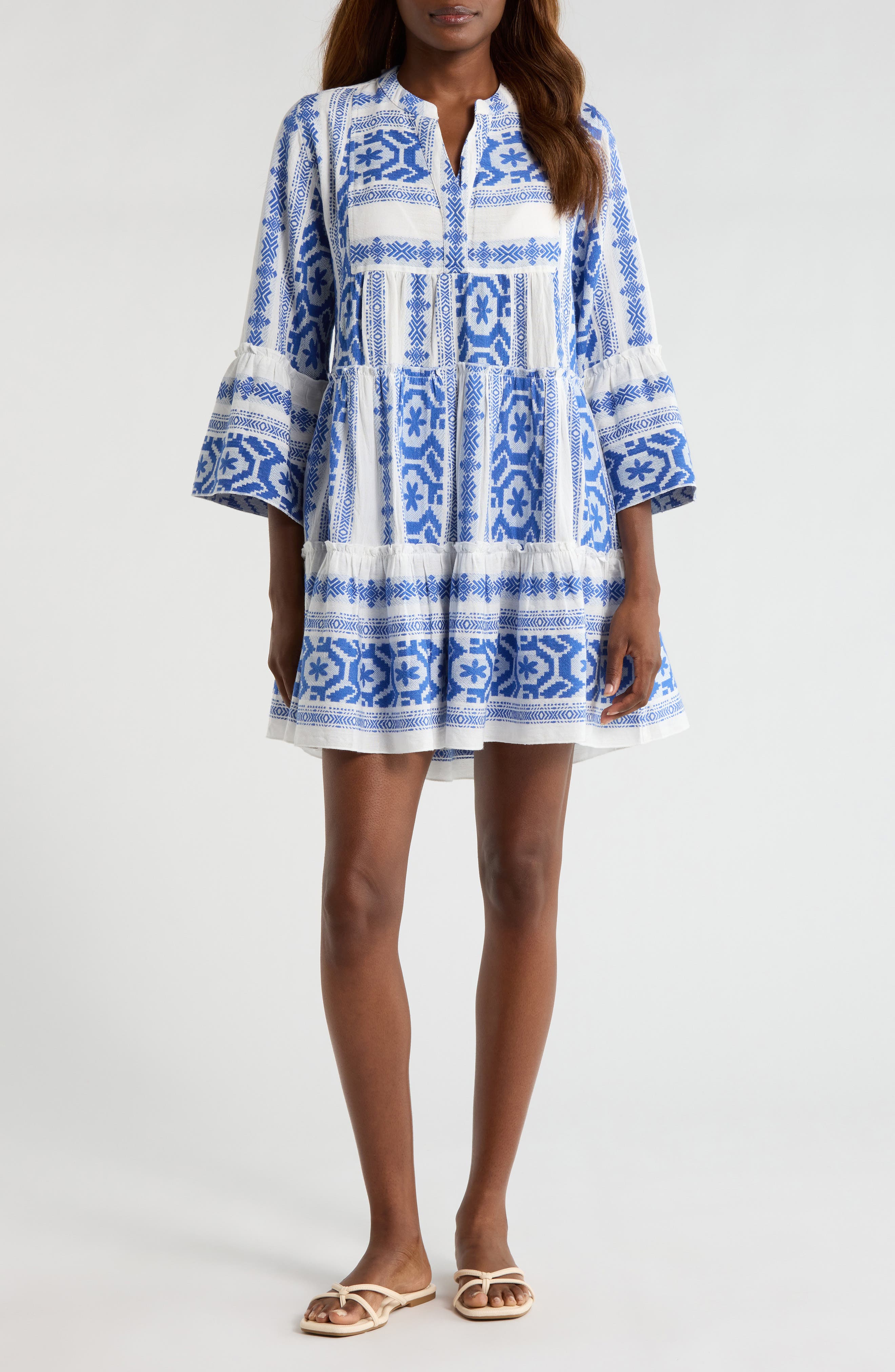 Embroidered Cover-Up Dress