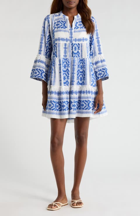 Embroidered Cover-Up Dress