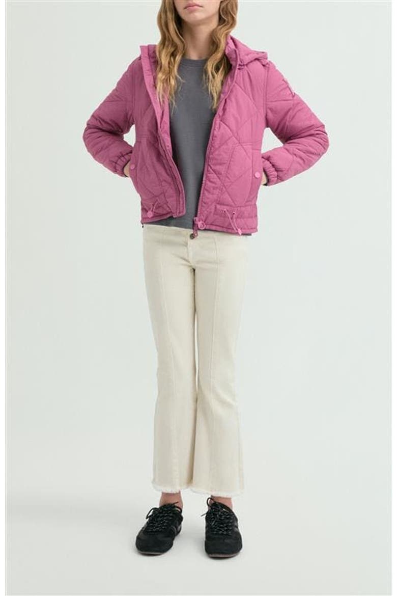 Padded Jacket With Removable Hood, Alternate, color, Mauve