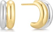 ANIA HAIE Two-Tone Two-Row Huggie Hoop Earrings