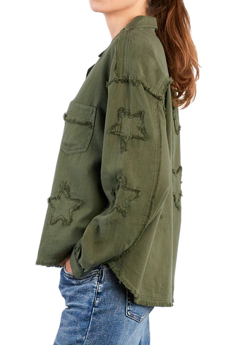 Big Super Star Button-Up Shirt, Alternate, color, SOFT OLIVE
