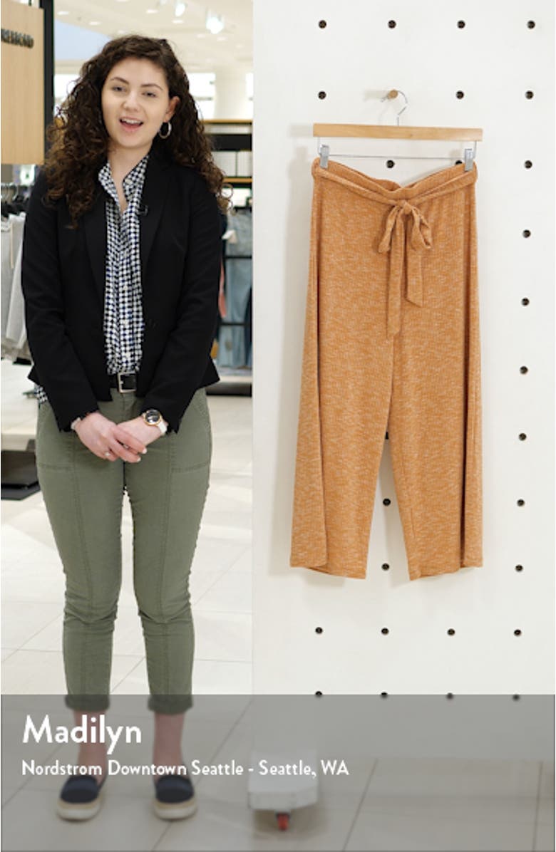 Rib Knit Crop Pants, sales video thumbnail