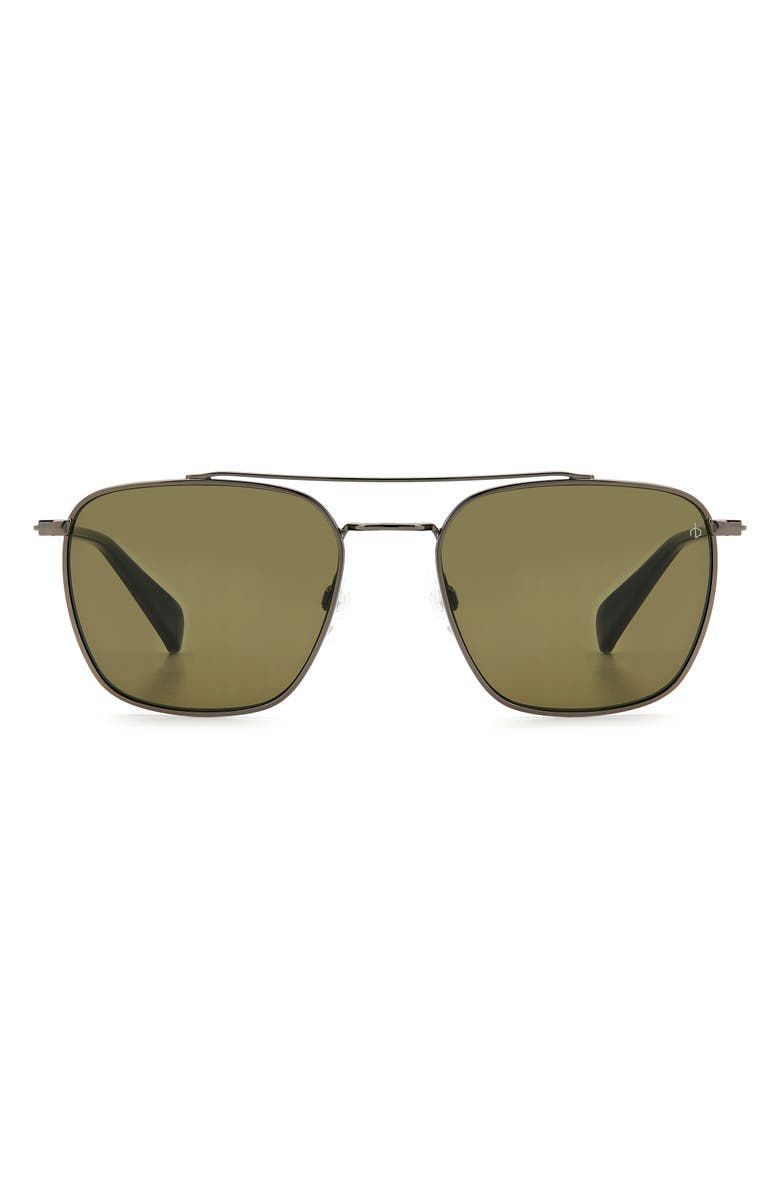 rag & bone 53mm Navigator Sunglasses, Main, color, Grey Khaki