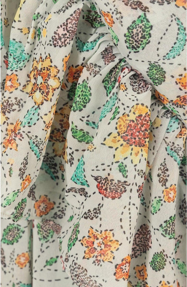 RAAS Yara Two-Piece Ruffle Saree Dress, Alternate, color, Green