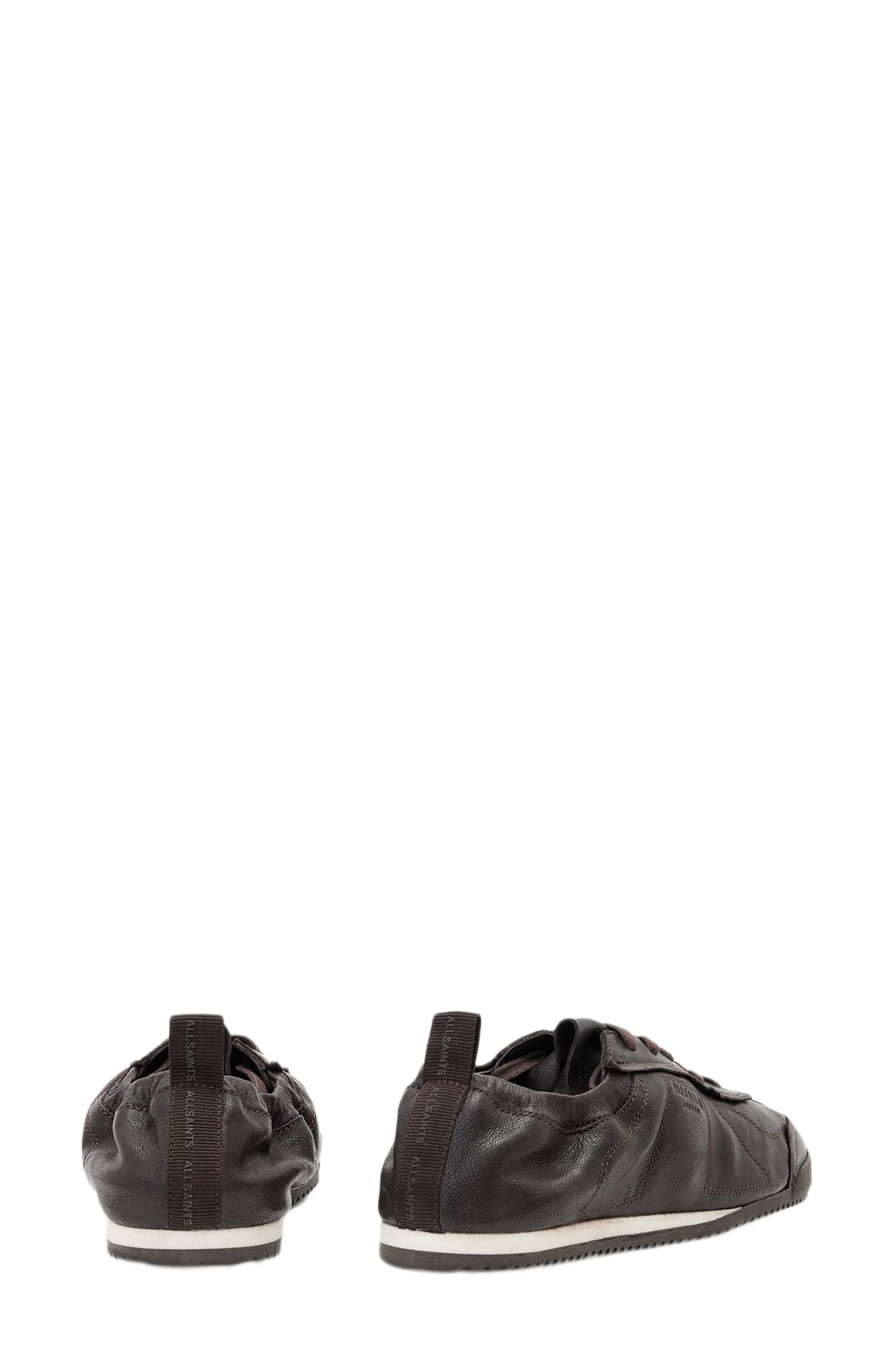 Kenny Skive Leather Sneaker, Alternate, color, DARK BROWN