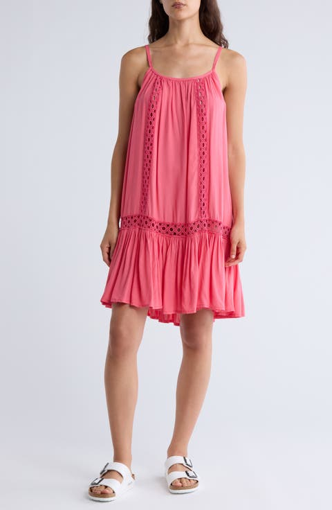 Tonal Lace Scoop Neck Dress