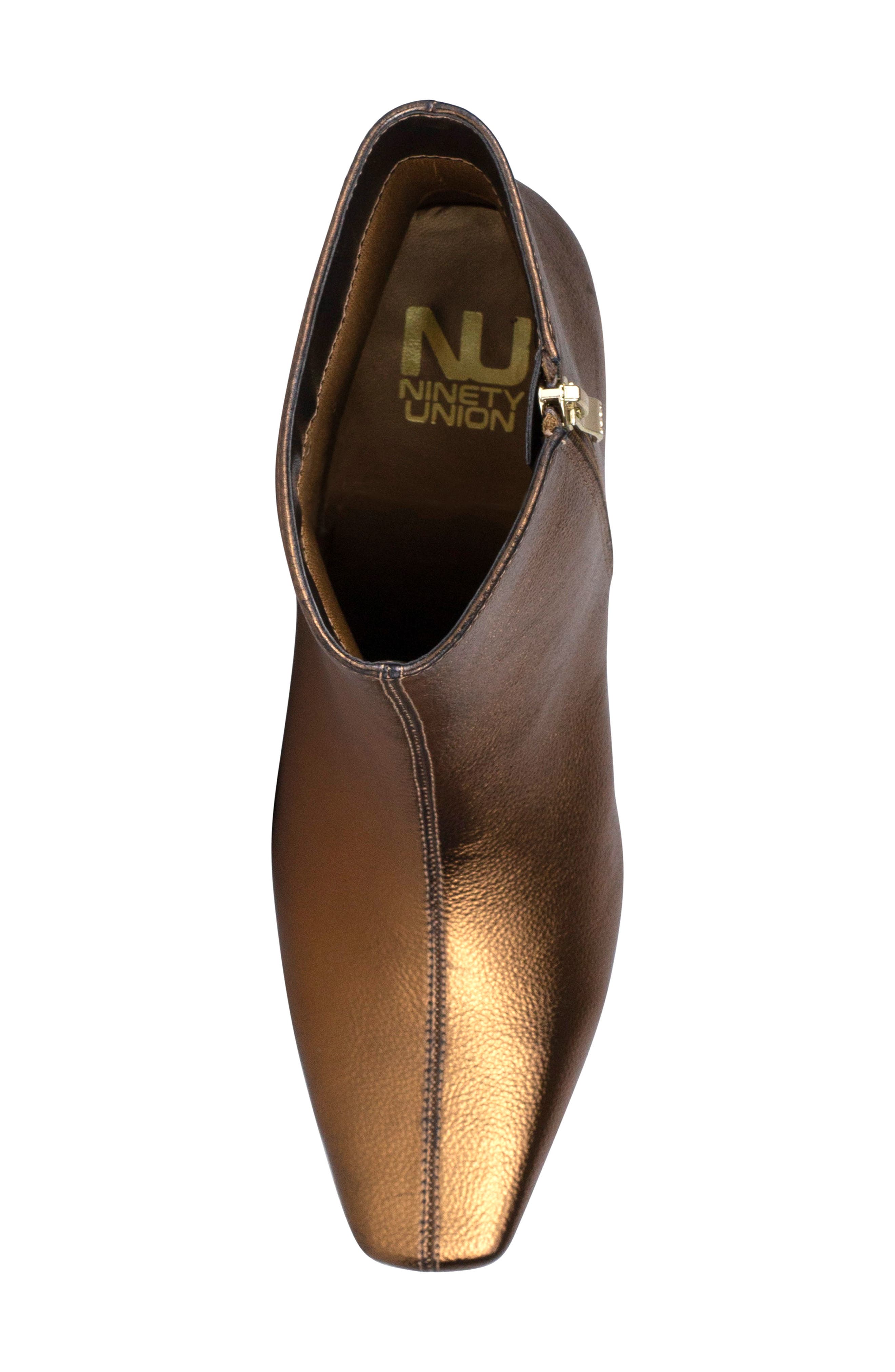 NINETY UNION Napoli Fluted Block Heel Boot, Alternate, color, Bronze