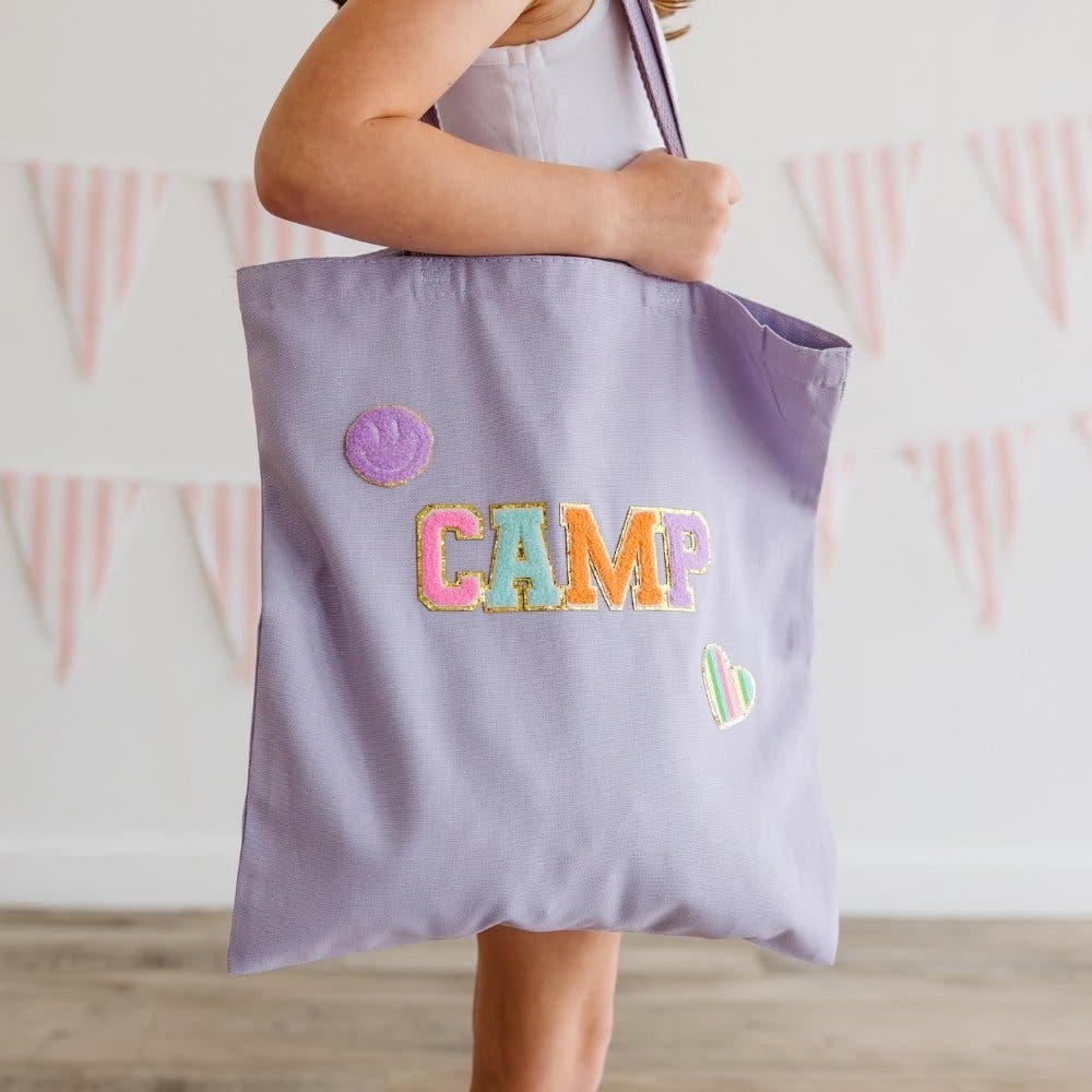 Sweet Wink Camp Patch Tote, Alternate, color, Lavender