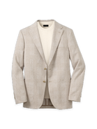 Paul Fredrick Cotton Blend Plaid Single Breasted Notch Lapel Knit Sport Coat