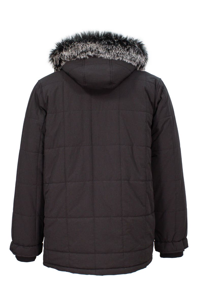 Lords of Harlech Duffy Quilted Ripstop Parka Jacket, Alternate, color, Black
