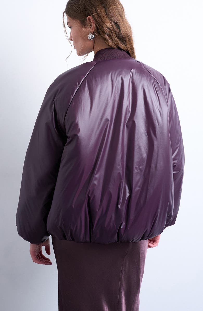 Topshop Insulated Bomber Jacket, Alternate, color, Purple