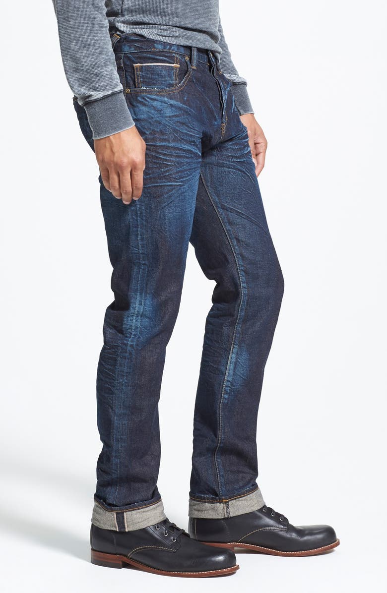PRPS 'Demon' Slim Straight Leg Selvedge Jeans, Alternate, color, 