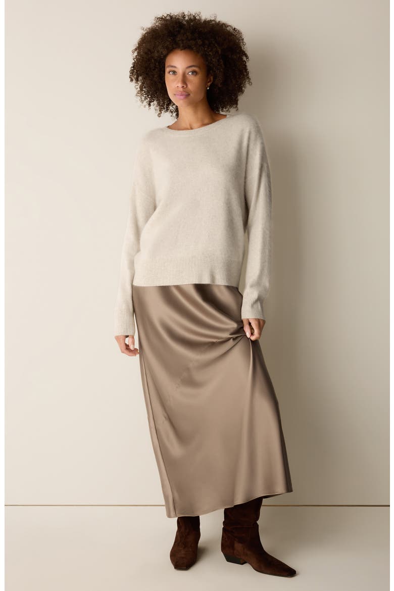 Cashmere Crewneck Sweater, Alternate, color, MAPLE OAT