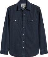 Schott NYC Cotton Denim Western Shirt