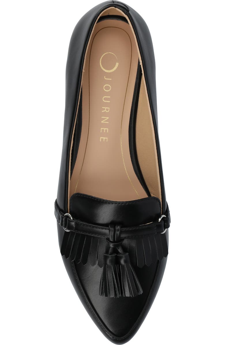 Journee Collection Jannah Tassel Loafer, Alternate, color, Black