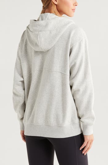 NWOT Zella Half sold Zip Ribbed Hoodie Women's Elastic Waist Light Gray Size L